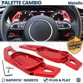 2 Steering Wheel Paddle Shift for AUDI  | Red Aluminum Paddle Shifters | Professional
