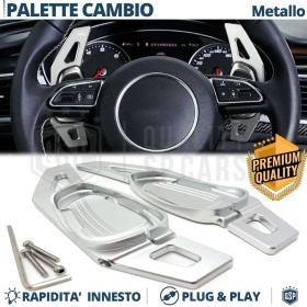 2 Steering Wheel Paddle Shift for AUDI  | Silver Aluminum Paddle Shifters | Professional