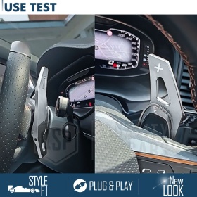 2 Levas de Volante para Cupra Leon, Ateca, Formentor | Levas de Cambio en Aluminio Silver
