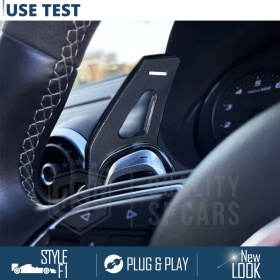 2 Levas de Volante para AUDI S3, RS3 (8V) 12-16 | Levas de Cambio en Aluminio Negro Anodizado