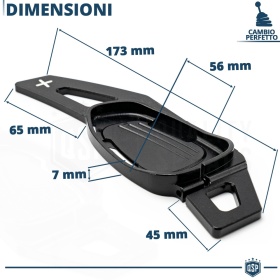 2 Levas de Volante para AUDI S3, RS3 (8V) 12-16 | Levas de Cambio en Aluminio Negro Anodizado