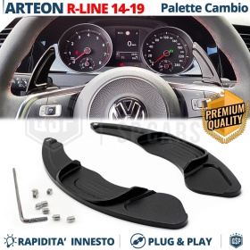 2 PALETTE Cambio al Volante per VOLKSWAGEN Arteon R-Line 17-20 | Leve Paddle Alluminio Nero