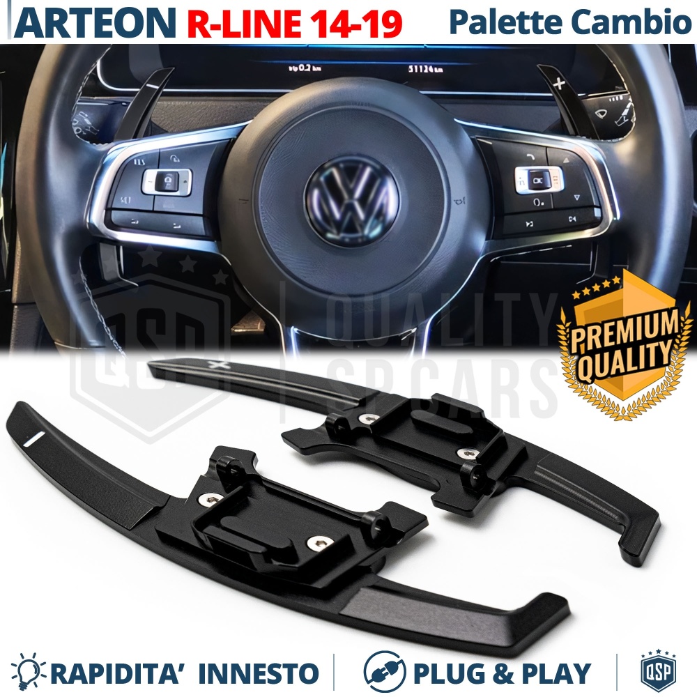 2 Levas de Volante para VW Arteon R-Line 17-20 | Reemplazo Levas de Cambio en Aluminio Negro 2 Levas de Volante para VW Arteon R-Line 17-20 | Reemplazo Levas de Cambio en Aluminio Negro