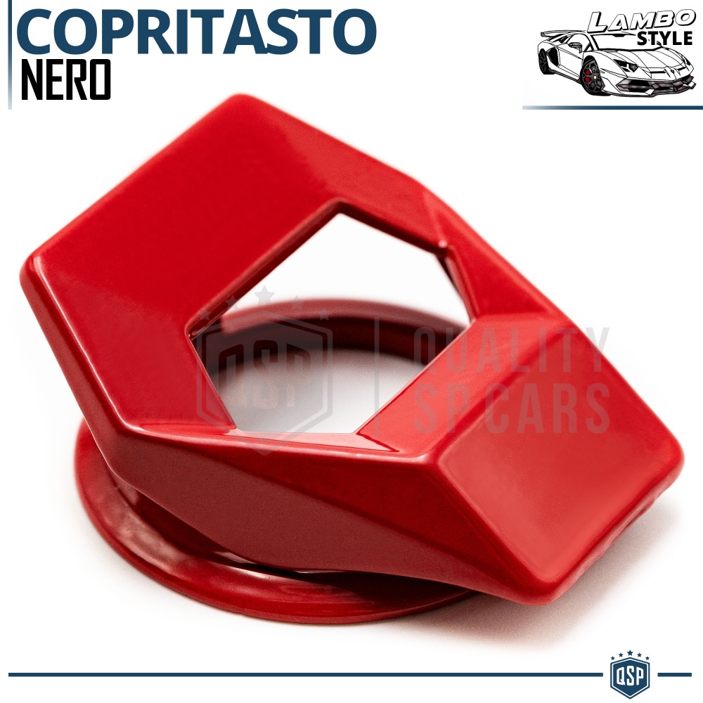 Car Start Stop Button Cover, Engine Start Button Cover in RED Aluminum Lambo Style Car Start Stop Button Cover, Engine Start Button Cover in RED Aluminum Lambo Style