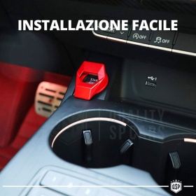 Car Start Stop Button Cover, Engine Start Button Cover in RED Aluminum Lambo Style