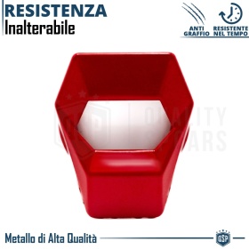 Car Start Stop Button Cover, Engine Start Button Cover in RED Aluminum Lambo Style