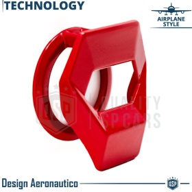 Car Start Stop Button Cover, Engine Start Button Cover in RED Aluminum Lambo Style