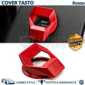 Car Start Stop Button Cover, Engine Start Button Cover in RED Aluminum Lambo Style