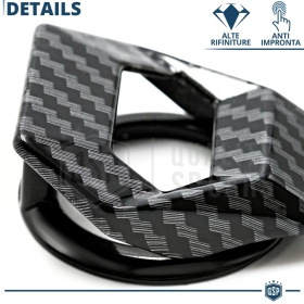 Cubierta Botón Start Stop para Coches, Cubierta Pulsador Arranque CARBONO NEGRO Estilo Lambo