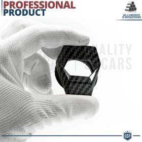 Cubierta Botón Start Stop para Coches, Cubierta Pulsador Arranque CARBONO NEGRO Estilo Lambo
