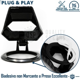 Cubierta Botón Start Stop para Coches, Cubierta Pulsador Arranque CARBONO NEGRO Estilo Lambo