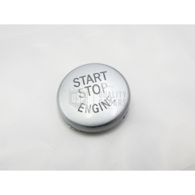 KEY ENGINE IGNITION SILVER BUTTON "START STOP ENGINE" IN ABS FOR BMW VERSIONS E, Anti-Scratches NO FOOTPRINT