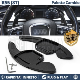 2 Levas de Volante para AUDI RS5 (8T) 10-13 | Levas de Cambio en Aluminio Negro