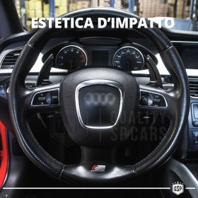 2 Levas de Volante para AUDI RS5 (8T) 10-13 | Levas de Cambio en Aluminio Negro