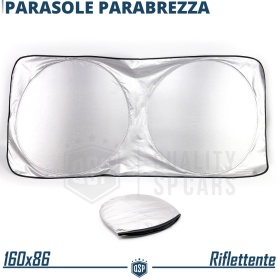 Parasol Plegable Coche para Parabrisas Delantero Interior con Estructura de ACERO | 160x86