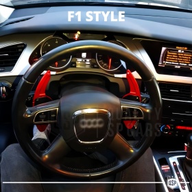 2 Levas de Volante para AUDI RS5 (8T) 10-13 | Levas de Cambio en Aluminio Rojo