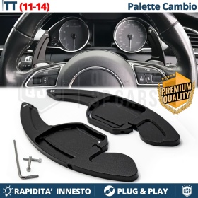 2 Steering Wheel Paddle Shift for AUDI TT (8J) 11-14 | Black Aluminum Paddle Shifters
