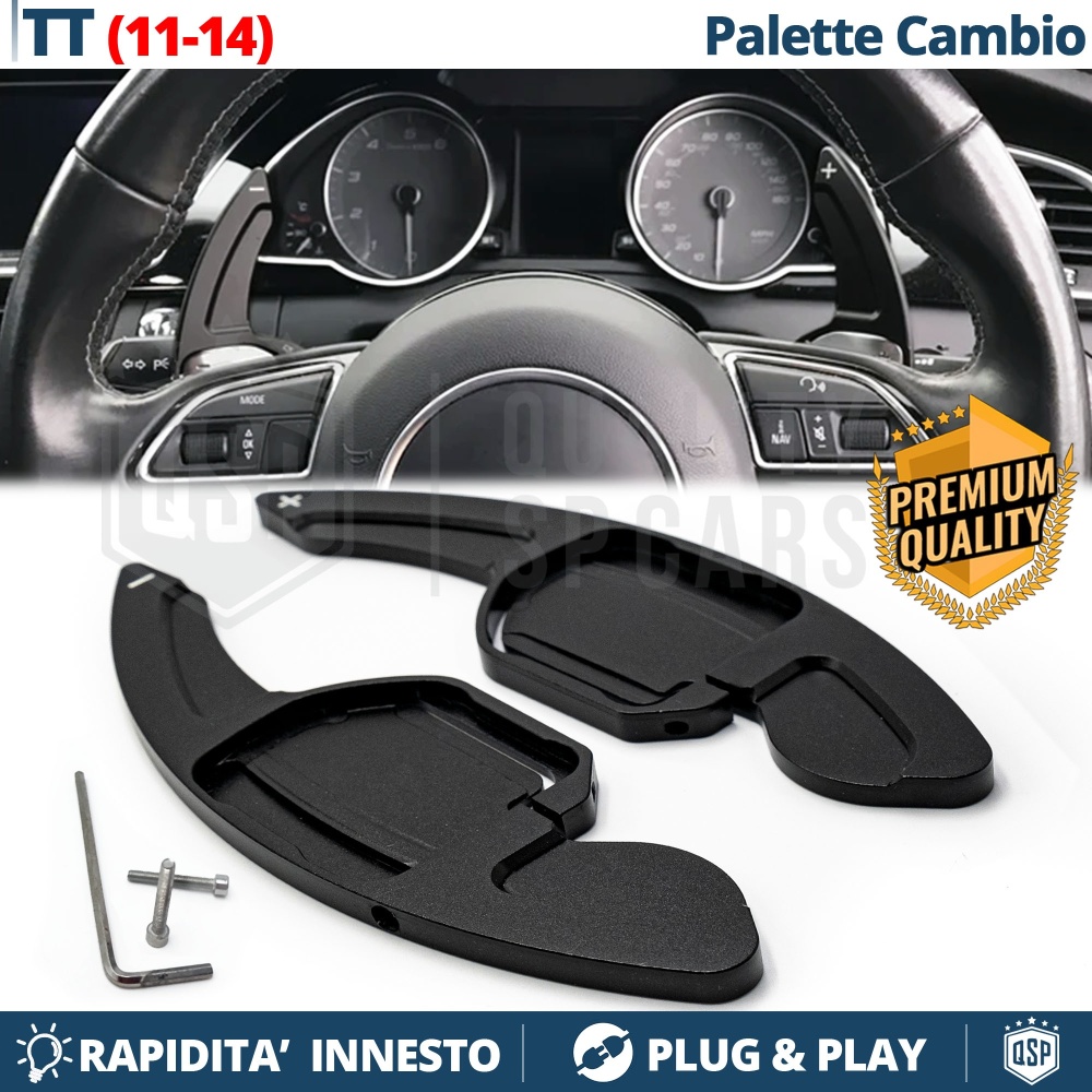 2 Steering Wheel Paddle Shift for AUDI TT (8J) 11-14 | Black Aluminum Paddle Shifters 2 Steering Wheel Paddle Shift for AUDI TT (8J) 11-14 | Black Aluminum Paddle Shifters