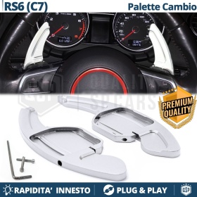 2 Levas de Volante para AUDI RS6 (C7) | Levas de Cambio en Aluminio Silver