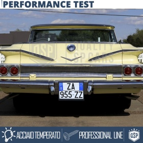 Portamatrícula TRASERO para Chevrolet El-Camino Cuadrado | Kit COMPLETO en ACERO INOXIDABLE Negro