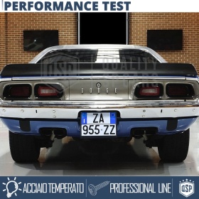 Portamatrícula TRASERO para Dodge Challenger 1 Cuadrado | Kit COMPLETO en ACERO INOXIDABLE Negro