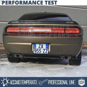 Portamatrícula TRASERO para Dodge Challenger 3 Cuadrado | Kit COMPLETO en ACERO INOXIDABLE Negro