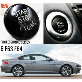 KEY ENGINE IGNITION BLACK BUTTON "START STOP ENGINE" IN ABS FOR BMW 6 SERIES E63/E64, Anti-Scratches NO FOOTPRINT