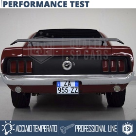 Portamatrícula TRASERO para Ford Mustang 1 Cuadrado | Kit COMPLETO en ACERO INOXIDABLE Negro