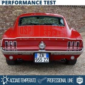 Portamatrícula TRASERO para Ford Mustang 3 Cuadrado | Kit COMPLETO en ACERO INOXIDABLE Negro
