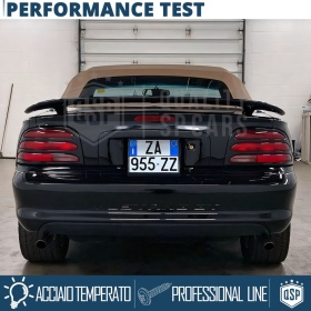 Portatarga POSTERIORE per Ford Mustang 4 Quadrato | Kit COMPLETO in ACCIAIO INOX Nero