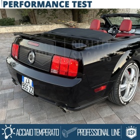 Portamatrícula TRASERO para Ford Mustang 5 Cuadrado | Kit COMPLETO en ACERO INOXIDABLE Negro