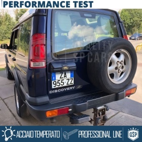 Portamatrícula TRASERO para Land Rover Discovery 2 Cuadrado | Kit COMPLETO en ACERO INOXIDABLE Negro