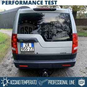 Portatarga POSTERIORE per Land Rover Discovery 3 Quadrato | Kit COMPLETO in ACCIAIO INOX Nero