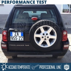 Portamatrícula TRASERO para Land Rover Freelander 1 Cuadrado | Kit COMPLETO en ACERO INOXIDABLE Negro