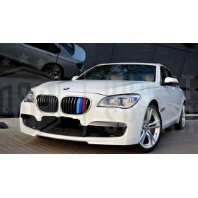 3x Grille COVER STRIPES in Colors M Sport for BMW 7 Series (F01 F02) 08-15 with 9 vertical grills