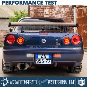 Portamatrícula TRASERO para Nissan Skyline GT-R R34 Cuadrado | Kit COMPLETO en ACERO INOXIDABLE Negro
