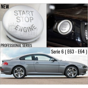 LLAVE BOTÓN DE ENCENDIDO DEL MOTOR GRIS "START STOP ENGINE" EN ABS PARA BMW SERIE 6 E63/E64, ANTICHUADO NO HUELLAS