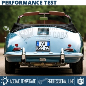 Portamatrícula TRASERO para Porsche 356 Cuadrado | Kit COMPLETO en ACERO INOXIDABLE Negro
