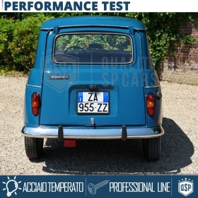 Portamatrícula TRASERO para Renault 4 Cuadrado | Kit COMPLETO en ACERO INOXIDABLE Negro