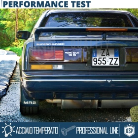 Portamatrícula TRASERO para Toyota MR2 W10 Cuadrado | Kit COMPLETO en ACERO INOXIDABLE Negro