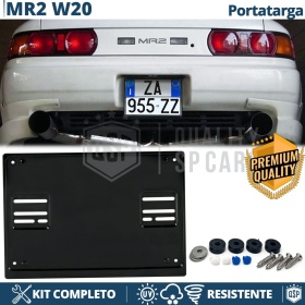 Portamatrícula TRASERO para Toyota MR2 W20 Cuadrado | Kit COMPLETO en ACERO INOXIDABLE Negro