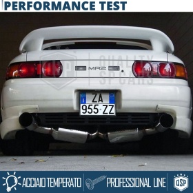Portamatrícula TRASERO para Toyota MR2 W20 Cuadrado | Kit COMPLETO en ACERO INOXIDABLE Negro