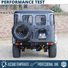 REAR Square License Plate Holder for Toyota Land Cruiser BJ | FULL Kit in Black STAINLESS STEEL
