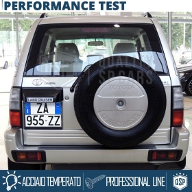 Portamatrícula TRASERO para Toyota Land Cruiser 90-95 Cuadrado | Kit COMPLETO en ACERO INOXIDABLE Negro