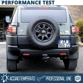 Portatarga POSTERIORE per Toyota FJ Cruiser Quadrato | Kit COMPLETO in ACCIAIO INOX Nero