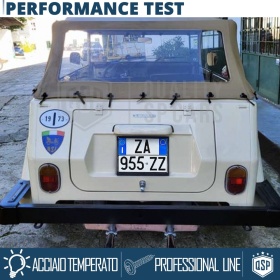 REAR Square License Plate Holder for Volkswagen Pescaccia | FULL Kit in Black STAINLESS STEEL