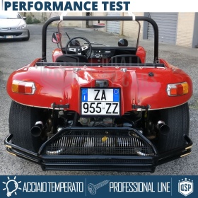 Portamatrícula TRASERO para Volkswagen Dune Buggy Cuadrado | Kit COMPLETO en ACERO INOXIDABLE Negro