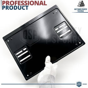 Portamatrícula TRASERO para Volkswagen Dune Buggy Cuadrado | Kit COMPLETO en ACERO INOXIDABLE Negro