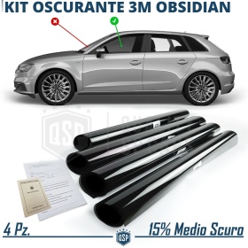 FRONT Car Window Tinting KIT, 3M Film Approved OBSIDIAN 15 Professional Film | Medium Dark