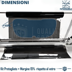 FRONT Car Window Tinting KIT, 3M Film Approved OBSIDIAN 15 Professional Film | Medium Dark